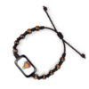 KOMI Natural Wooden Beaded Bracelet String Knotted Holy Family Charms Bracelets Adjustable Catholic String Bangles for Men Women