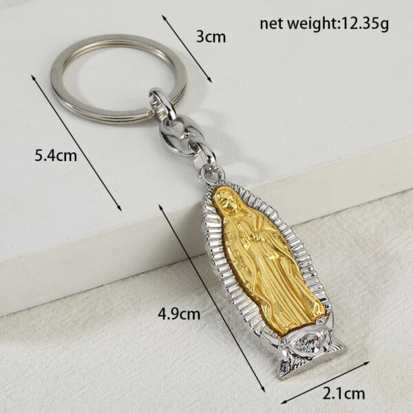 KOMI Virgin Mary Statue Pendant Trendy Religious Keychain Accessory