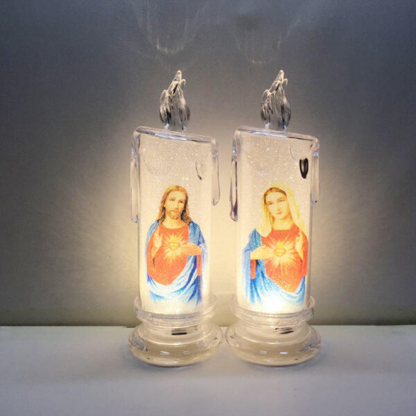 H8b59192a297c4b8e9f3c2d7641f2df44W Komi Hot Selling Acrylic Simulation LED Light Electronic Candle Home Holiday Decoration