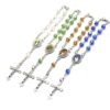 H8c7fc96b87d54df794c94dbca69d3ac02 Komi Catholic Colorful Crystal Beads Rosary Bracelet Colorful Image Medal & Jesus Cross for Men Women