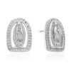 H8d22294de9a54358a8950be751470dff1 KOMI 14K Gold Plated CZ Virgin Mary Stud Earrings for Women Hypoallergenic Cubic Zirconia Earrings Studs for Women Jewelry Gifts