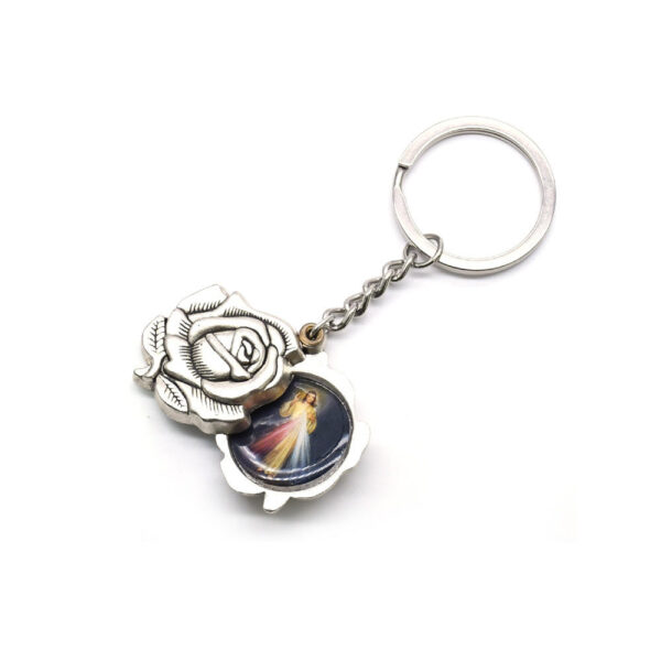 Catholic Metal Alloy Jesus St Christopher Czestochowa Madonna Religious Rose Keychain Christian Church Key Ring