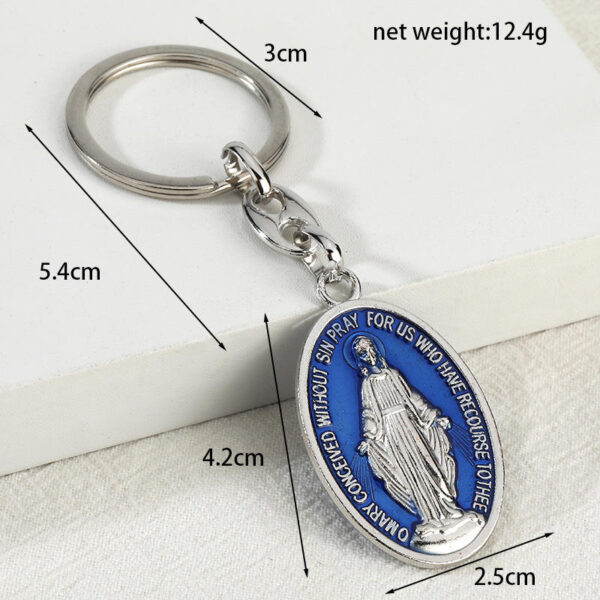 KOMI Virgin Mary Religious Keychain Jewelry Pendant Accessory
