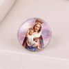 H903f407ed44e4195b6be0e0c58d5736bx Hot Selling Religious Ring Accessories Jesus Virgin Mary Gemstone Open Adjustable Ring Wholesale