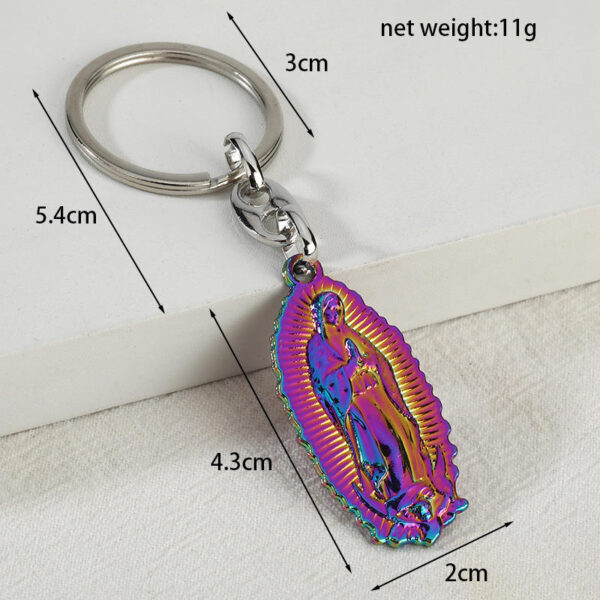 KOMI Virgin Mary Statue Pendant Trendy Religious Keychain Accessory
