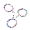 KOMI Wholesale 8mm Polymer Clay Rosary Beads Bracelet Hand String Elastic Bracelet with Cross Charm St.Benedict Beaded Bangles