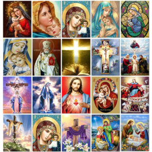 Komi 5D Diamond Painting DIY Diamond Painting Portrait Series Round Living Room Hanging Painting