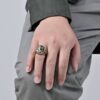 H946e208c1eda406088a41af7a5f52a0f3 KOMI Prayer Hand Stainless Steel 18K Gold Prayer Hand Ring for Men