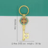 Hot Selling Saint Benedict Medal Key Keychain in Gold Silver Tone Key Pattern Pendant Key Ring Great Gifts