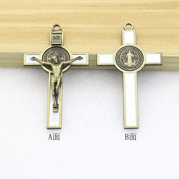 KOMI Saint Benedict Jesus Cross Pendant Necklace Keychain Jewelry Accessories Business Crafts Gifts Religious Promotion