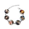 Komi Wholesale Luminous Madonna Maria Metal Bracelet for Men and Women Virgin Mary Beaded Bracelets Link with Metal Chain