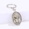 Hot Metal Christian Church Souvenirs Vintage Jesus Portrait Keyrings Personalized Religious Keychains