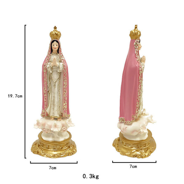 H988968af421a4caf8f568e47ae0fc3c99 KOMI New Fatima Saint Statue Home Decoration Porch Decoration Church Resin Crafts