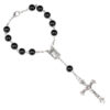 Komi Hot Selling Christian Glass Pearl Bracelet Cross Catholic Religious Jewelry Rosary Bracelet