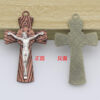 Catholic Christianity Jesus Cross Necklace Jewelry Pendant Keychain Accessories Jewelry Crafts Wholesale