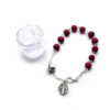 H9b5eb228c8f94b398e6fd52d4b29ca4bT KOMI Vintage True Ancient Silver Sacred Heart Virgin Mary Red Scented Wood Bead Bracelet