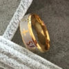H9bba0322657a44e0a1dfb977a64e1a45S KOMI Mens Black Silver Gold Stainless Steel Rings Lords Prayer Jesus Cross Ring Trendy Men Wedding Band Ring for Men Comfort Fit