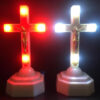 H9c6519374bb943a1a48517a24843361aJ Electronic LED Small Cross Jesus Christ Body Light Cabinet Vigil Lamp Bitter Like Christ Catholic Holy Objects Home Decoration