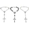 Ha34990e17d0649c99a28883c6afd0165F KOMI New Hot Sale Glass Imitation Pearl Rosary Bracelet Drop Oil Cross Beaded Bracelet