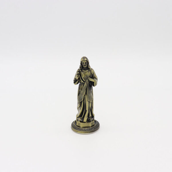Ha4b0554aaa65411abc9d9bc119b4fdeeS Religious Metal Ornaments Statue of the Virgin of Lourdes Fatima, Jesus Sculpture, Handicraft Ornaments RN-269