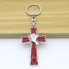 Wholesale Zinc Alloy Catholic Christian Jesus Cross Crucifix Holy Peace Pigeon Ornament Necklace Exquisite Car KeyChain