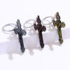 Boutique Jesus Exorcist Cross Festival Gold Hanging Decoration Catholic Relics Christianity Crucifix Key Chain Ring
