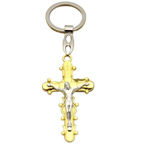 2025 Religious Crafts Gifts Atholicism Christian Jewelry Crucifix Jesus Cross Car Accessories Keychain Keyrings