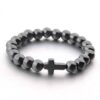 KOMI New Black Gallstone Cross Elastic Bracelet Turquoise Bracelet