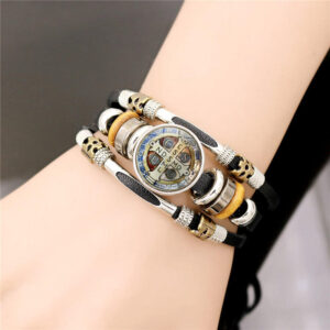 KOMI Glow-in-the-dark Saint Benedict's Medal Bracelet Religious Accessories Wholesale