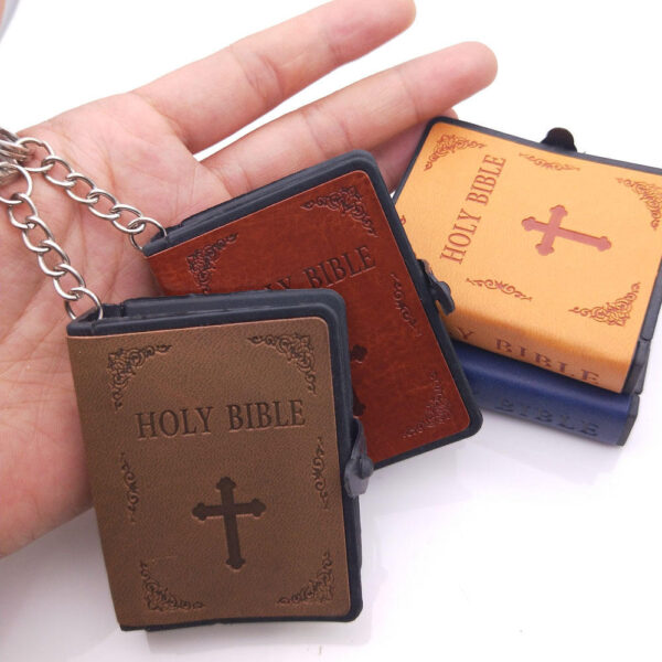 Haaafa25881b04fef93b9b03e8cf60ba2E New Mini Bible Pendant Multi Tool Jesus Cross Leather Holy Bible Gift Religious Cute Acrylic Keychain(random 1pc)
