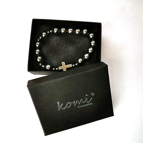 Habb3ebd7176341d58e5dc2959745d817r Komi Christian Handmade Rosary Bracelet Black Gallstone Hematite Beaded Cross Adjustable Bracelet Religious Jewelry Gift