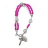 Haca4fc31793c4551ad32d90531aa03294 KOMI New Design Pink Double Rosary Bracelet Imitation Pearl Madonna Cross Miniature Bracelet