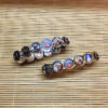 KOMI Acrylic Beads Rosary Stretch Elastic Bracelet for Men Silver Gold Religious Figures Round Coins Beaded Bracelets for Women