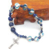Komi Religious Heart Shaped Beads Virgin Mary Cross Cricifix Adjustable Rosary Bracelet