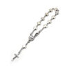Hb487de1fff9f43cd93af8091880c5941n New Religious Silver Metal Cross Beads Rosary Jewelry Prayer Crucifix Pendant Beads Bracelet