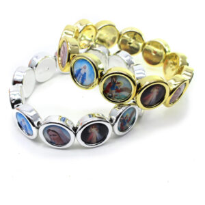 Catholic Christ Jesus Icon Sticker Stretch Bracelet Bracelet Religious Bracelet