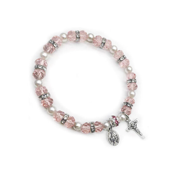 KOMI New Crystal Bracelet Cross Bracelet Elastic Religious Bracelet