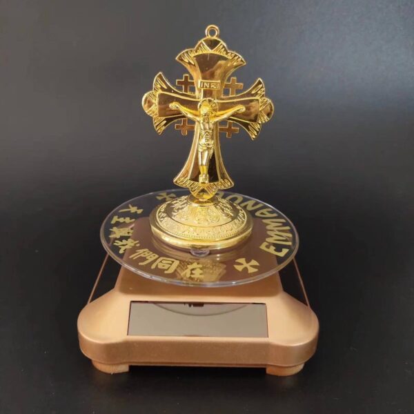 Hb98adb91e70f41eb8c9d8434e9c221a0T Komi Solar Cross Car Jesus Decoration Beautiful Cross Car Supplies Decoration Car Accessories