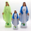 Religious Decorative Sculpture Luminous Virgin Mary Handicraft Statue Religious Cross Ornament Maria Christian Catholic