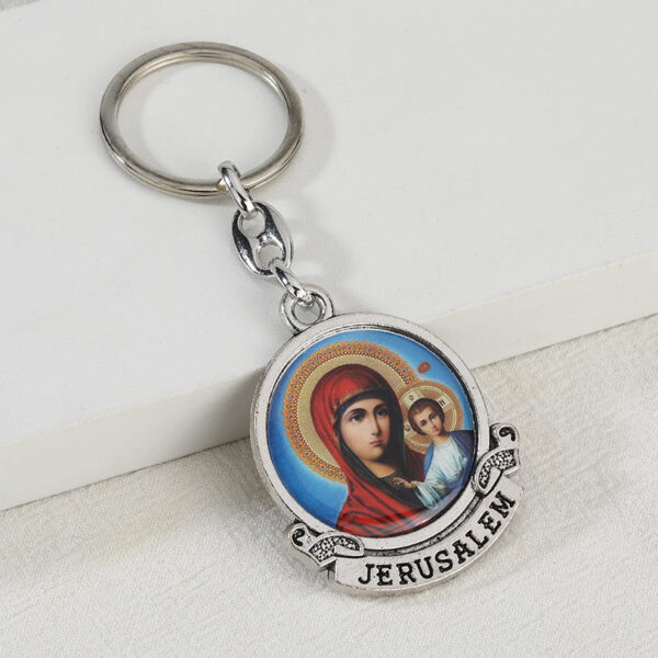 KOMI New Virgin Mary Jesus Religion Character Sticker Keychain Accessory
