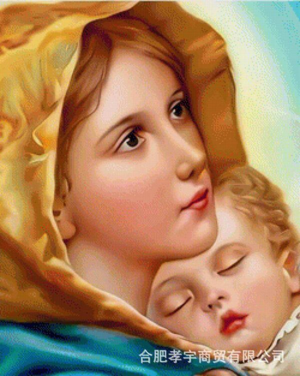 Hc231d50425b9475995b035f1e93899e9V Komi 5D Diamond Painting DIY Diamond Painting Portrait Series Round Living Room Hanging Painting