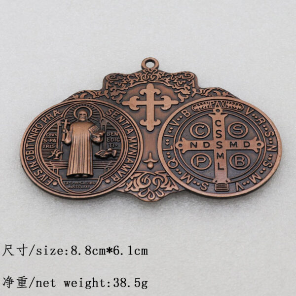 Hc27da1057efa481d873ddca350f12f88P KOMI 8.8cm*6.1cm St. Benedict Pendant Keychain Wholesale Religious Jewelry