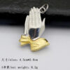 Personalized Christian Jesus Prayer Gesture Creative Pendant Necklace Bag Charm Decoration Keychain Accessory