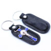 Komi  New Leather Cross Keychain Hanging Ring Religious Keychain