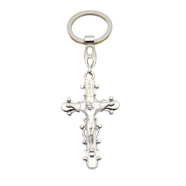 2025 Religious Crafts Gifts Atholicism Christian Jewelry Crucifix Jesus Cross Car Accessories Keychain Keyrings