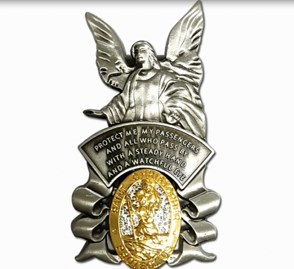 Religious Jesus Jewelry Metal Badge Sun Visor Clip Badge 3D Three-dimensional Zinc Alloy Antique Metal Chest Badge