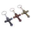Boutique Jesus Exorcist Cross Festival Gold Hanging Decoration Catholic Relics Christianity Crucifix Key Chain Ring