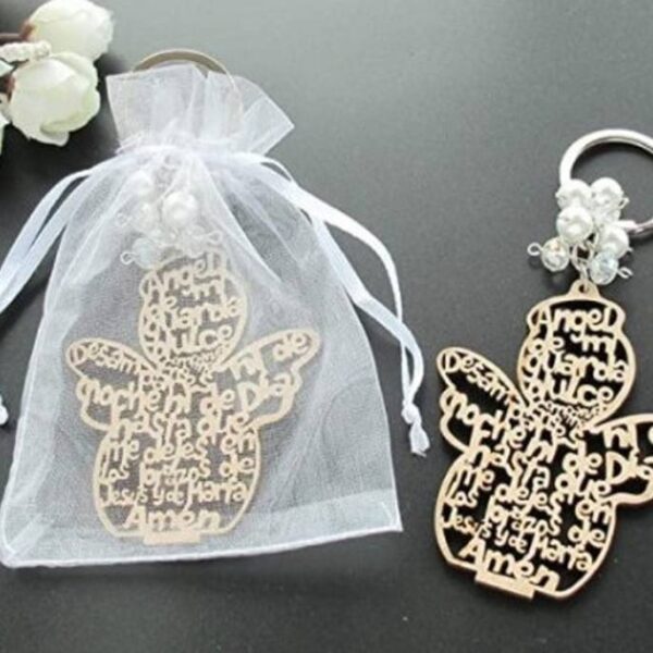 KOMI Hot Baptism Key Chain Wooden Brand Key Chain Baptism Religious Key Chain
