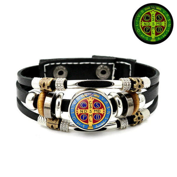 KOMI Glow-in-the-dark Saint Benedict's Medal Bracelet Religious Accessories Wholesale