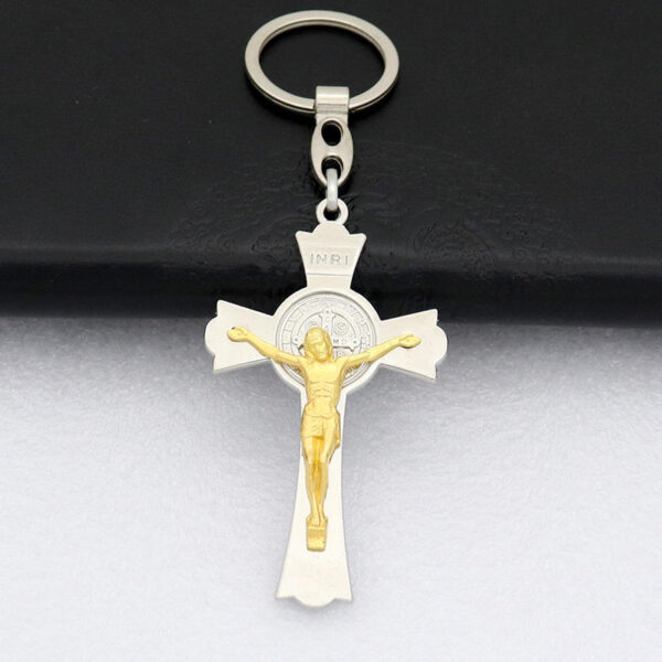 Religion Gifts Catholic Cross Keychain Jesus Cross Keyring Crucifix Keychain Men's and Women's Jewelry Christianity